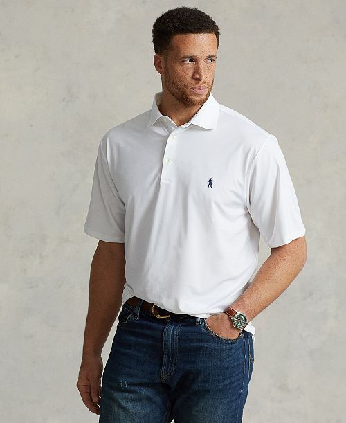 alfani Polo Ralph Lauren Men's Big & Tall Performance Stretch Jersey Polo Shirt Men's Fashion & Accessories