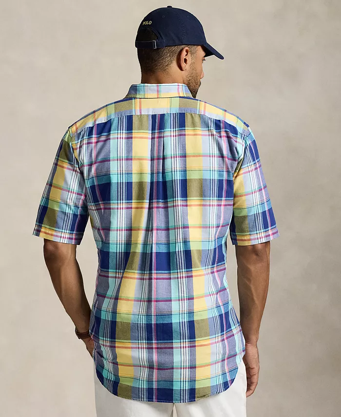 Alfani Polo Ralph Lauren Men's Big & Tall Plaid Oxford Shirt Men's Fashion & Accessories