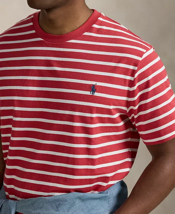 Alfani Polo Ralph Lauren Men's Big & Tall Striped Jersey Crewneck T-Shirt Men's Fashion & Accessories