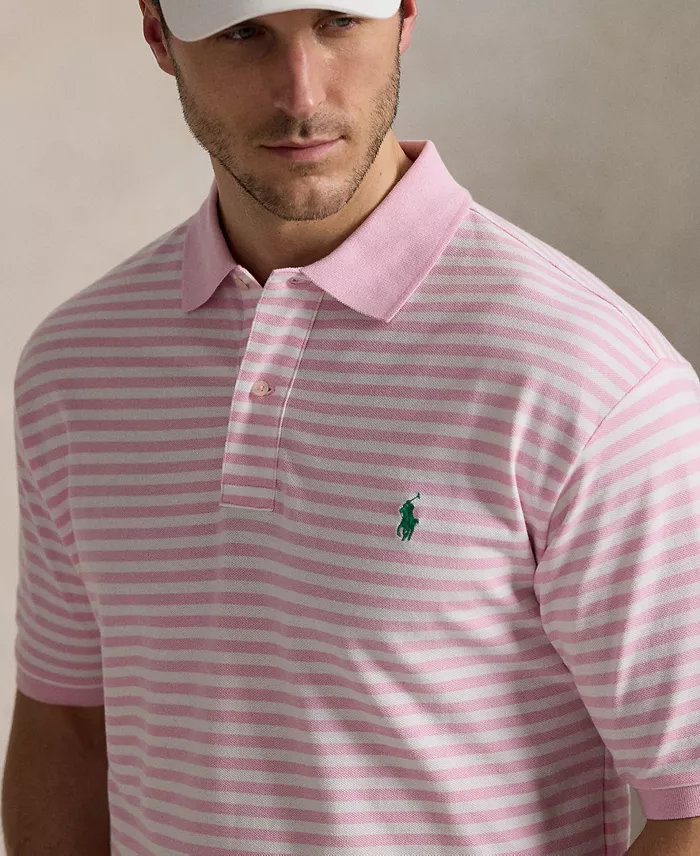 Alfani Polo Ralph Lauren Men's Big & Tall Striped Mesh Polo Shirt Men's Fashion & Accessories