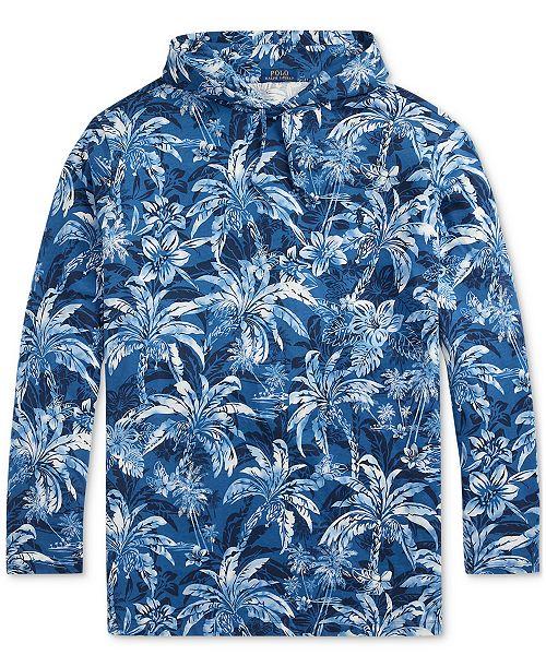 alfani Polo Ralph Lauren Men's Big & Tall Tropical-Print Jersey Hooded T-Shirt Men's Fashion & Accessories