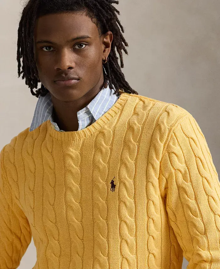 Alfani Polo Ralph Lauren Men's Cable-Knit Cotton Sweater Men's Fashion & Accessories