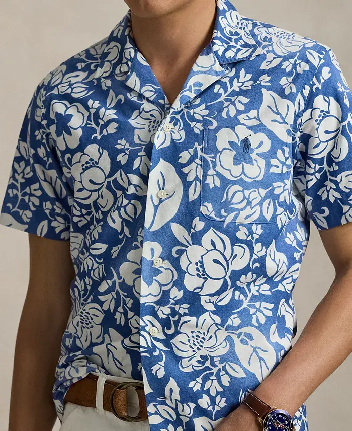 Alfani Polo Ralph Lauren Men's Classic-Fit Floral Oxford Camp Shirt Men's Fashion & Accessories