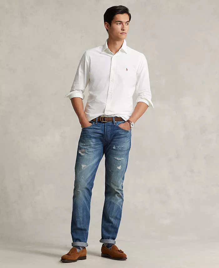 Alfani Polo Ralph Lauren Men's Classic Fit Long Sleeve Oxford Shirt Men's Fashion & Accessories