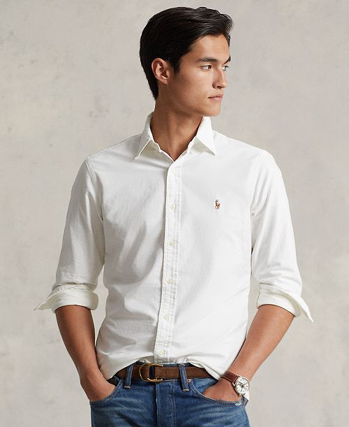 alfani Polo Ralph Lauren Men's Classic Fit Long Sleeve Oxford Shirt Men's Fashion & Accessories