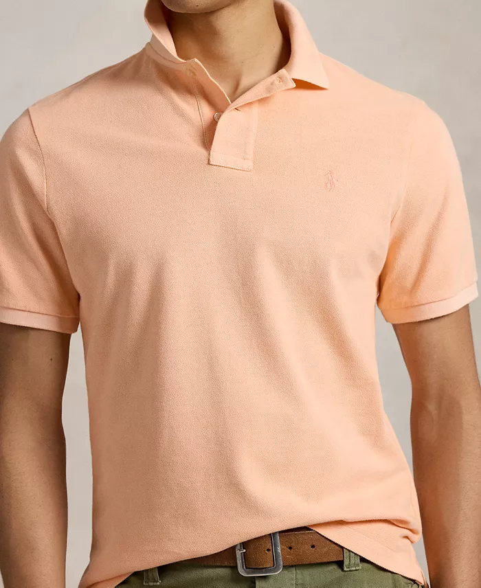 Alfani Polo Ralph Lauren Men's Classic-Fit Mineral-Dyed Mesh Polo Shirt Men's Fashion & Accessories