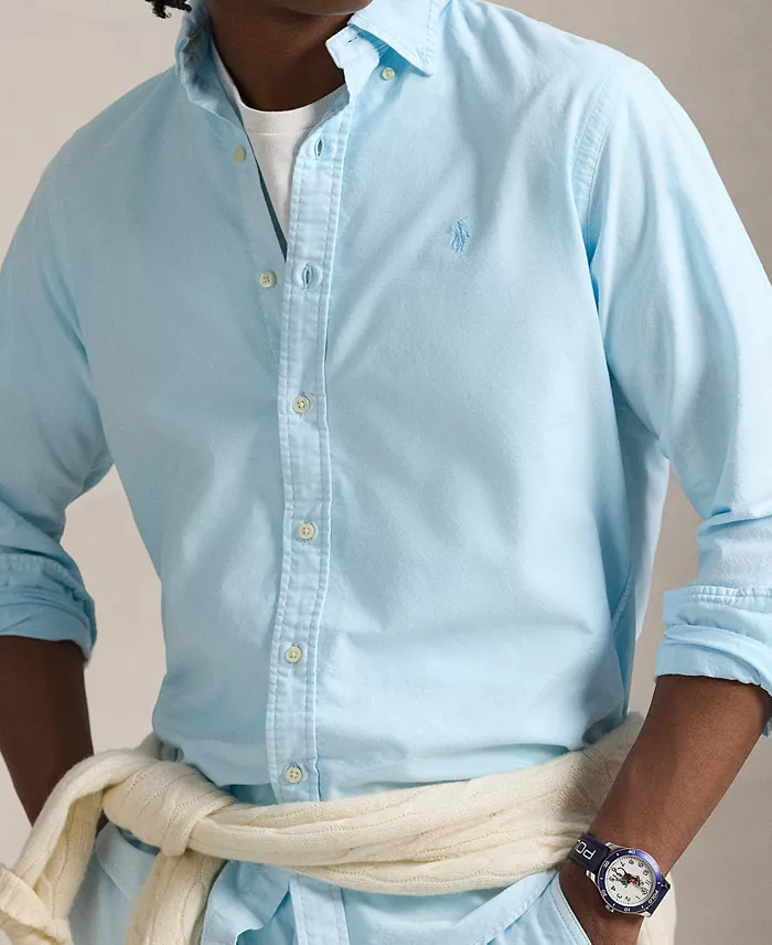 Alfani Polo Ralph Lauren Men's Classic Fit Mineral-Dyed Oxford Shirt Men's Fashion & Accessories