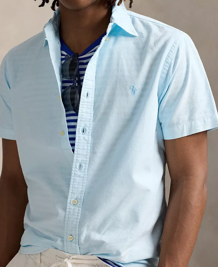 Alfani Polo Ralph Lauren Men's Classic-Fit Mineral-Dyed Oxford Shirt Men's Fashion & Accessories