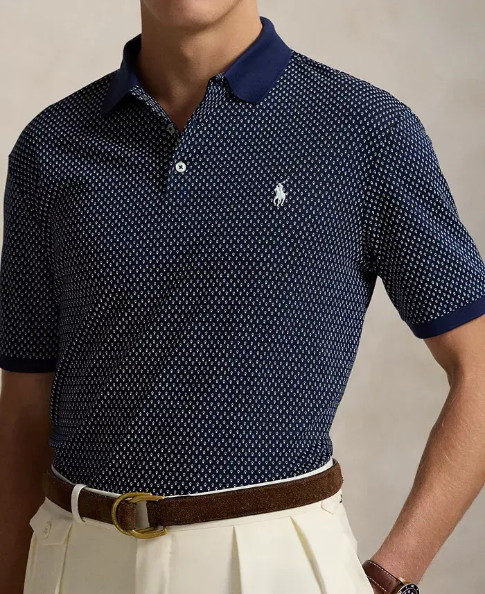 Alfani Polo Ralph Lauren Men's Classic-Fit Print Soft Cotton Polo Shirt Men's Fashion & Accessories