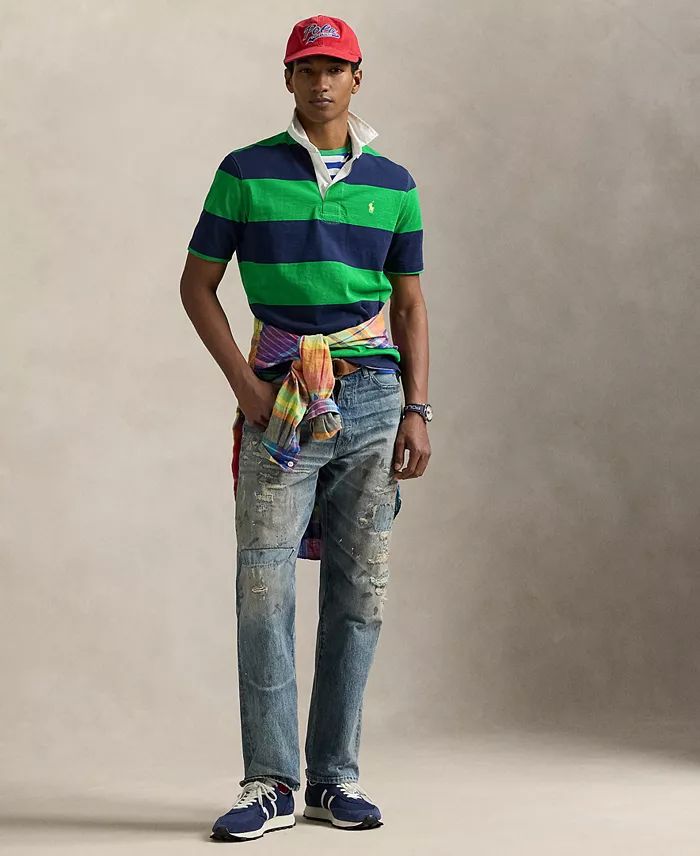 Alfani Polo Ralph Lauren Men's Classic-Fit Short-Sleeve Rugby Shirt Men's Fashion & Accessories