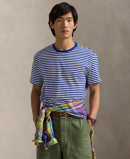 alfani Polo Ralph Lauren Men's Classic-Fit Striped Jersey T-Shirt Men's Fashion & Accessories