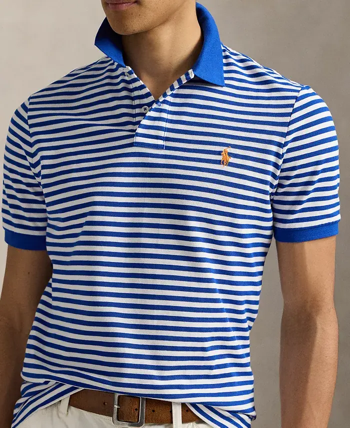 Alfani Polo Ralph Lauren Men's Classic-Fit Striped Mesh Polo Shirt Men's Fashion & Accessories