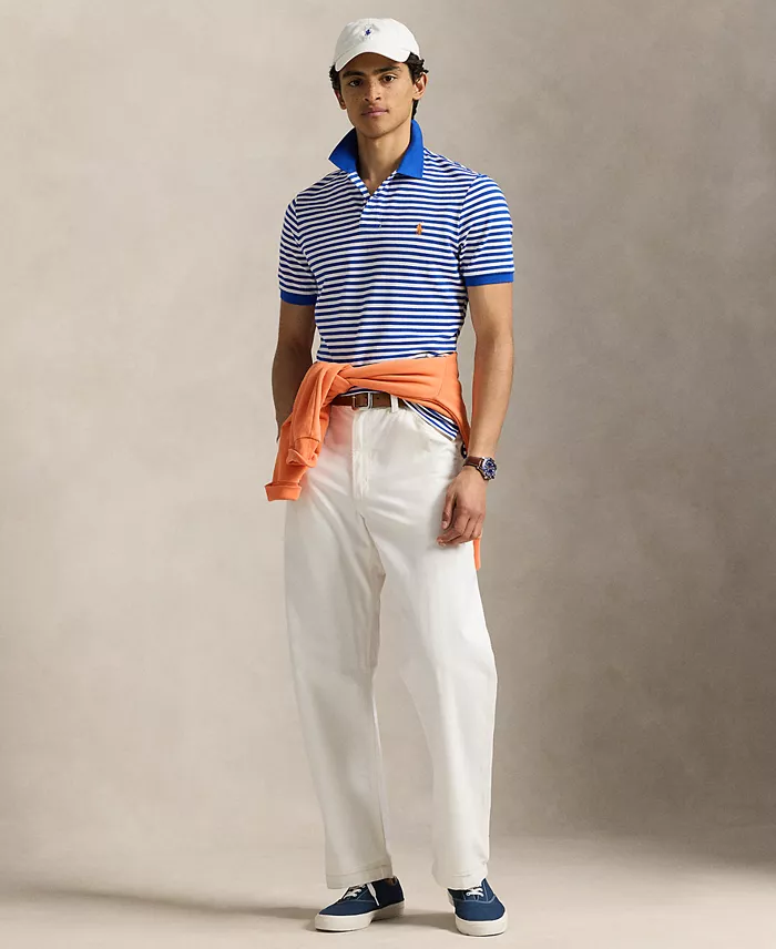 Alfani Polo Ralph Lauren Men's Classic-Fit Striped Mesh Polo Shirt Men's Fashion & Accessories