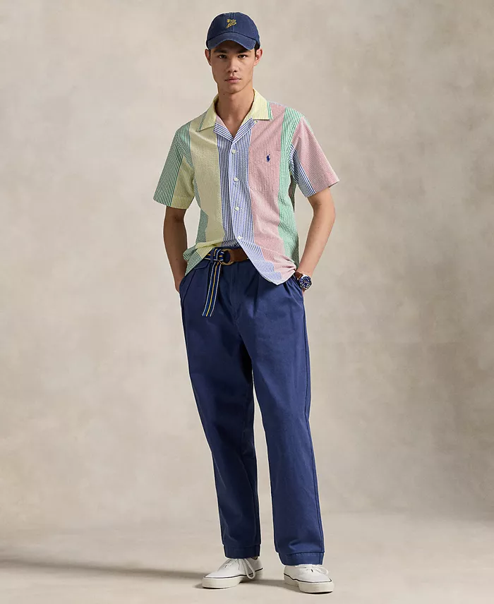 Alfani Polo Ralph Lauren Men's Classic-Fit Striped Seersucker Shirt Men's Fashion & Accessories