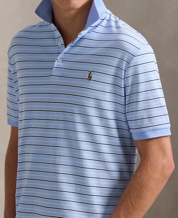 Alfani Polo Ralph Lauren Men's Classic-Fit Striped Soft Cotton Polo Men's Fashion & Accessories