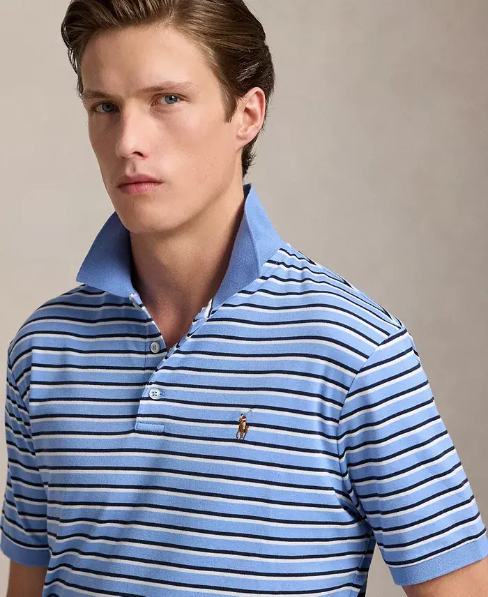 Alfani Polo Ralph Lauren Men's Classic-Fit Striped Soft Cotton Polo Men's Fashion & Accessories
