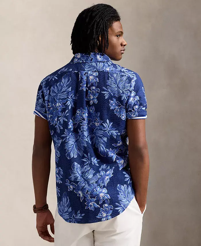 Alfani Polo Ralph Lauren Men's Classic-Fit Tropical Seersucker Shirt Men's Fashion & Accessories