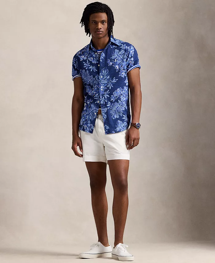 Alfani Polo Ralph Lauren Men's Classic-Fit Tropical Seersucker Shirt Men's Fashion & Accessories
