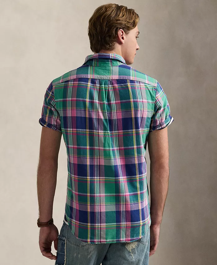 Alfani Polo Ralph Lauren Men's Classic-Fit Yarn-Dyed Plaid Cotton Oxford Button-Down Shirt Men's Fashion & Accessories