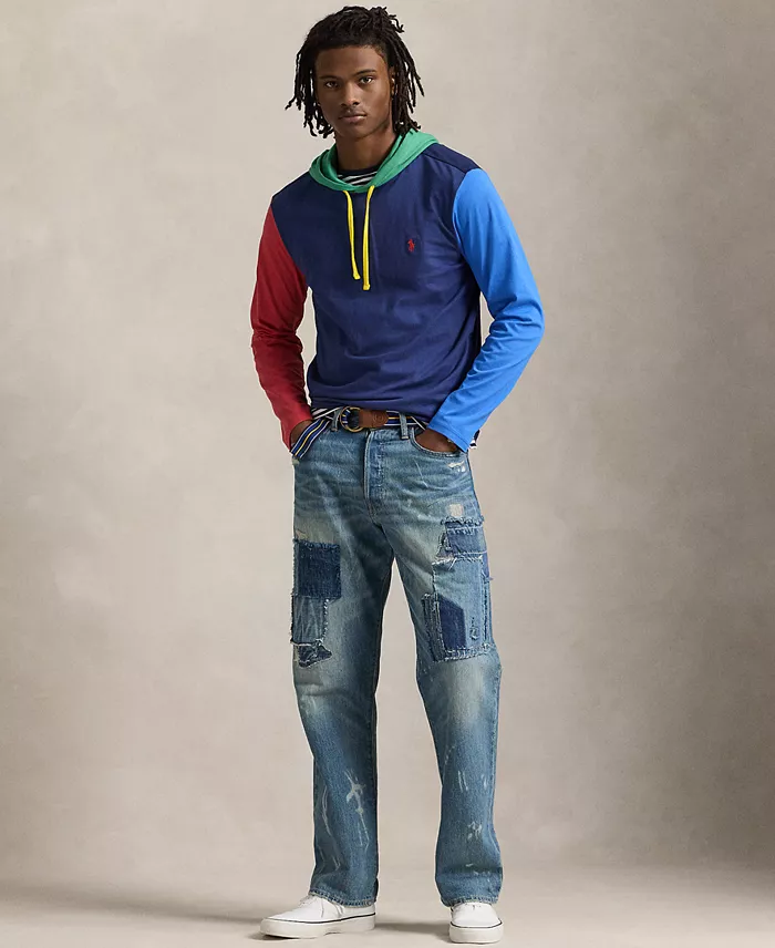 Alfani Polo Ralph Lauren Men's Color-Blocked Jersey Hooded T-Shirt Men's Fashion & Accessories