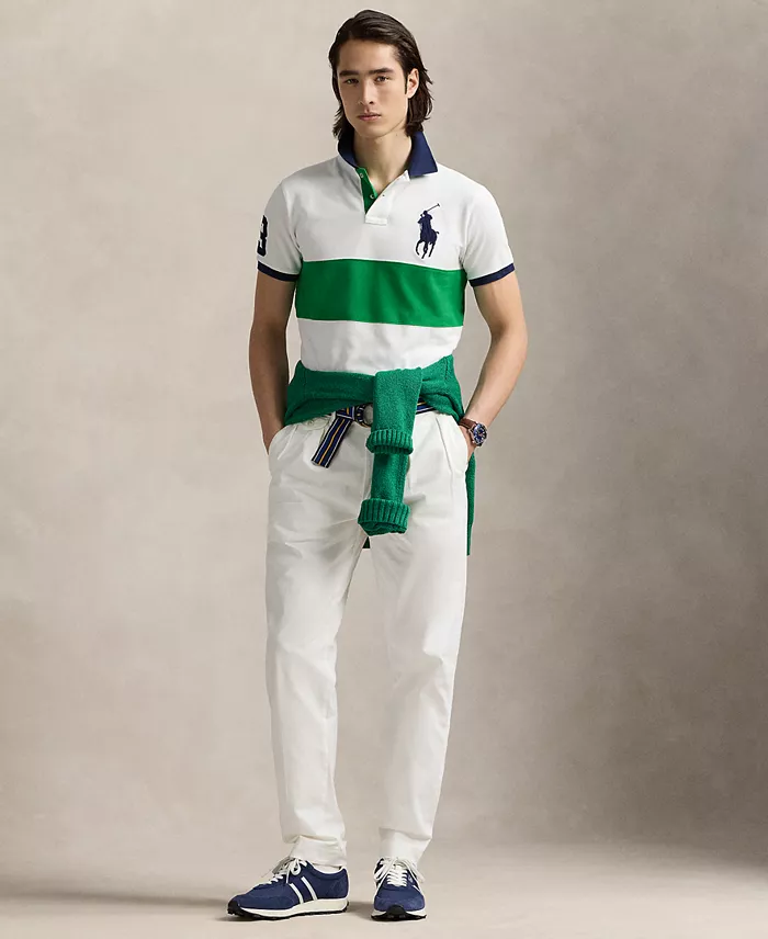 Alfani Polo Ralph Lauren Men's Custom Slim Fit Big Pony Mesh Polo Shirt Men's Fashion & Accessories