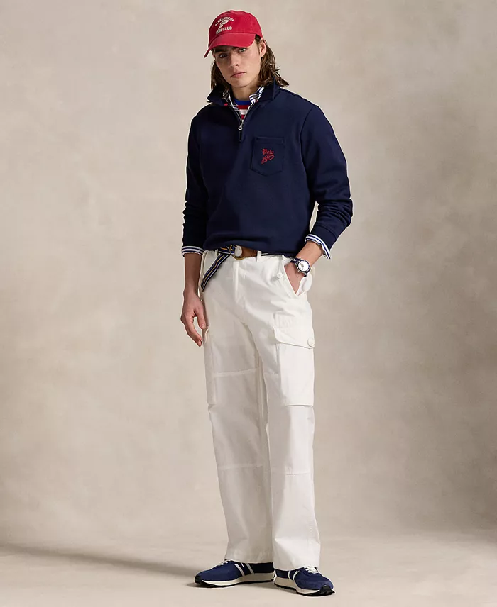 Alfani Polo Ralph Lauren Men's Double-Knit Mesh Collared Sweatshirt Men's Fashion & Accessories