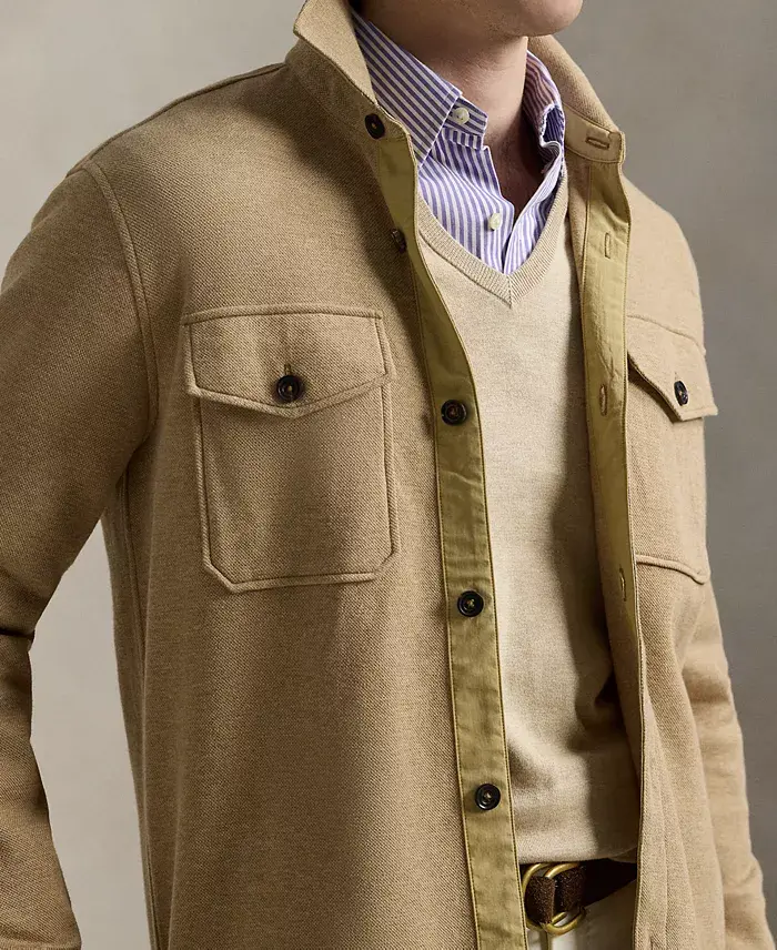 Alfani Polo Ralph Lauren Men's Double-Knit Mesh Shirt Jacket Men's Fashion & Accessories