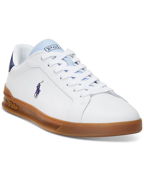 alfani Polo Ralph Lauren Men's Heritage Court II Leather Lace-Up Sneakers Men's Shoes