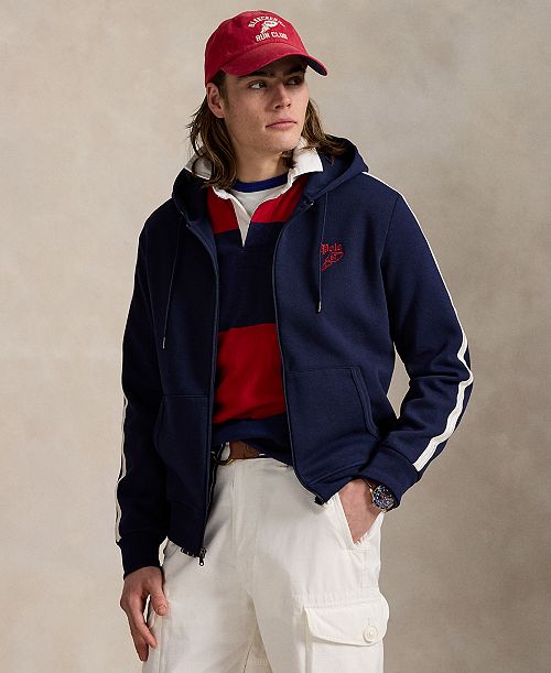 alfani Polo Ralph Lauren Men's Logo Double-Knit Mesh Hoodie Men's Fashion & Accessories