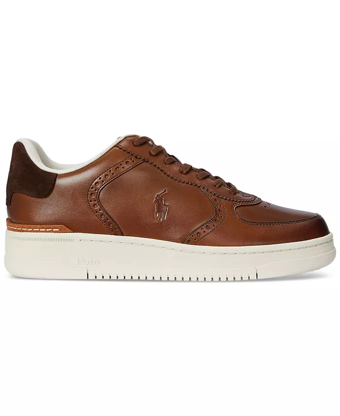 Alfani Polo Ralph Lauren Men's Masters Court Burnished Leather Sneaker Men's Shoes