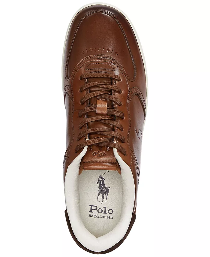 Alfani Polo Ralph Lauren Men's Masters Court Burnished Leather Sneaker Men's Shoes