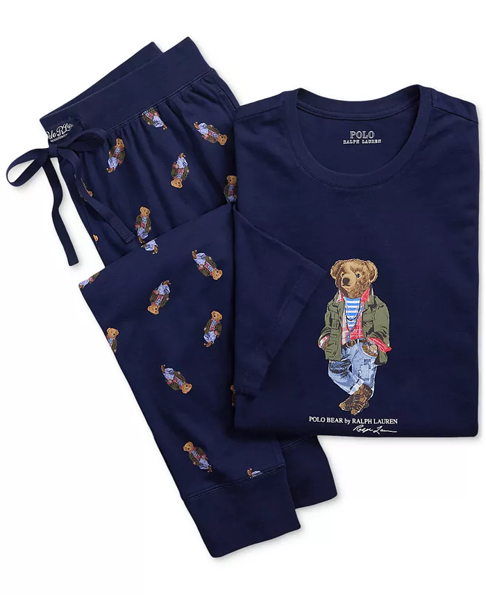 Alfani Polo Ralph Lauren Men's Polo Bear Jogger Pajama Set Exclusively At Macy's Men's Fashion & Accessories