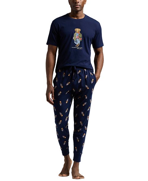 alfani Polo Ralph Lauren Men's Polo Bear Jogger Pajama Set Exclusively at Macy's Men's Fashion & Accessories