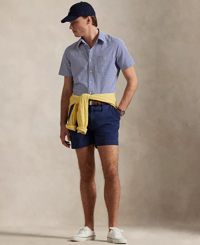 Alfani Polo Ralph Lauren Men's RL Prepster Classic-Fit Checked Seersucker Shirt Men's Fashion & Accessories