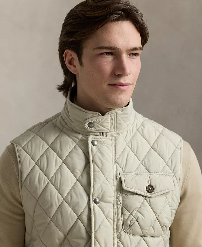 Alfani Polo Ralph Lauren Men's The Beaton Quilted Utility Vest Men's Fashion & Accessories
