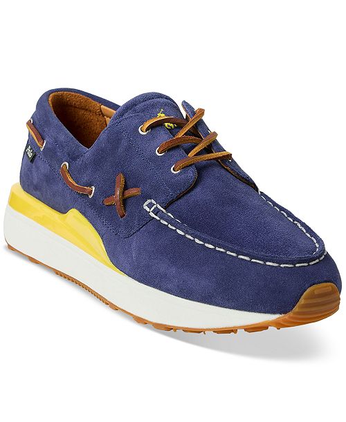 alfani Polo Ralph Lauren Men's Train 89 Suede Moc-Toe Sneaker Men's Shoes