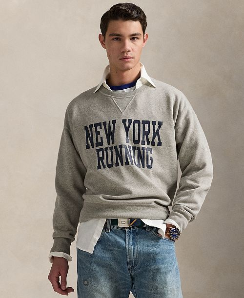 alfani Polo Ralph Lauren Men's Vintage-Fit Fleece Graphic Sweatshirt Men's Fashion & Accessories