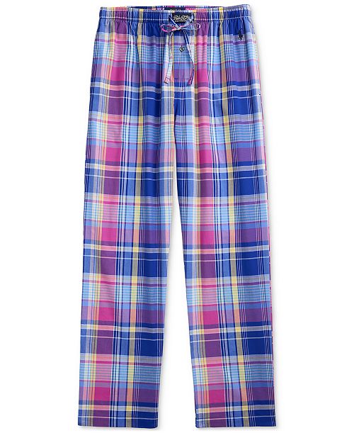 alfani Polo Ralph Lauren Men's Woven Plaid Pajama Pants Men's Fashion & Accessories