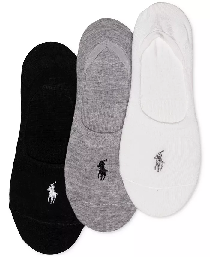 Alfani Polo Ralph Lauren Women's 3 Pack Flat Knit Sneaker Liner Socks Women's Fashion Shoes & Accessories