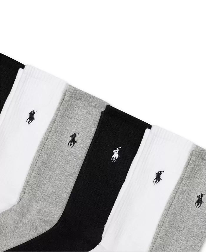 Alfani Polo Ralph Lauren Women's 6-Pk. Cushion Crew Socks Women's Fashion Shoes & Accessories
