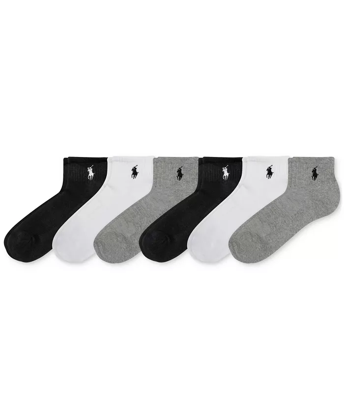 Alfani Polo Ralph Lauren Women's 6-Pk. Cushion Quarter Socks Women's Fashion Shoes & Accessories