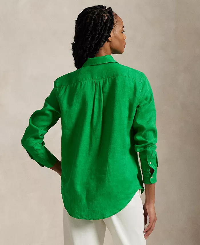 Alfani Polo Ralph Lauren Women's Classic-Fit 100% Linen Shirt Women's Fashion Shoes & Accessories