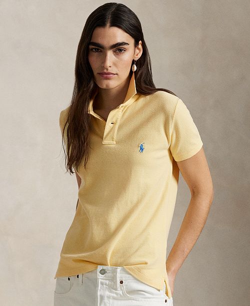 alfani Polo Ralph Lauren Women's Classic-Fit Piqué Polo Shirt Women's Fashion Shoes & Accessories