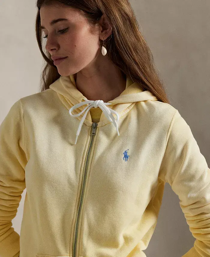 Alfani Polo Ralph Lauren Women's Cotton Fleece Full-Zip Hoodie Sweatshirt Women's Fashion Shoes & Accessories