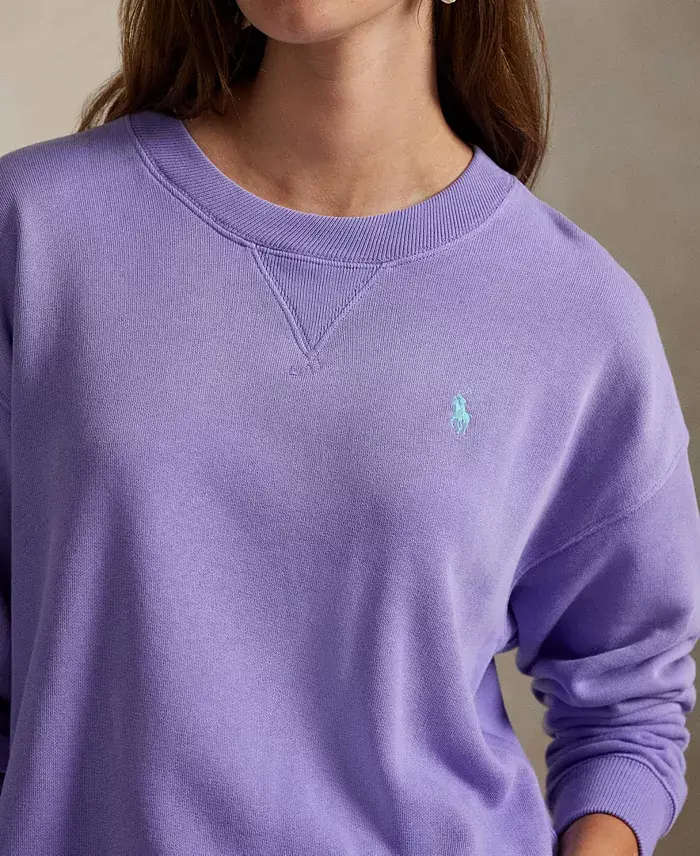Alfani Polo Ralph Lauren Women's Lightweight Fleece Crewneck Sweatshirt Women's Fashion Shoes & Accessories