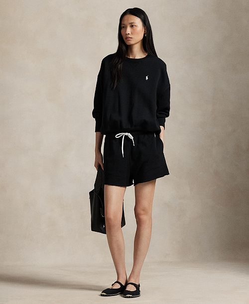 alfani Polo Ralph Lauren Women's Lightweight Fleece Drawstring Shorts Women's Fashion Shoes & Accessories
