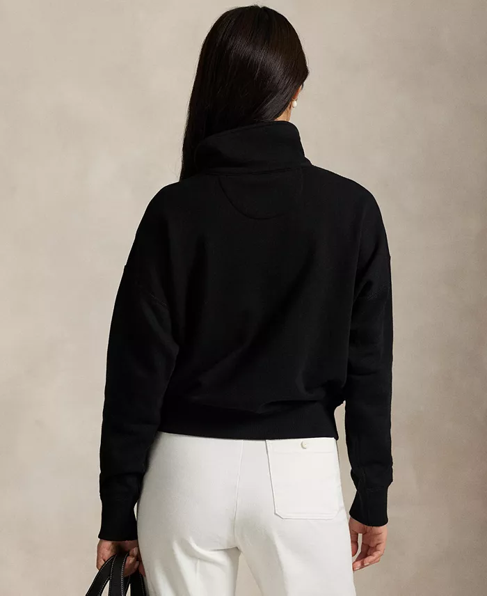Alfani Polo Ralph Lauren Women's Lightweight Fleece Quarter-Zip Sweatshirt Women's Fashion Shoes & Accessories