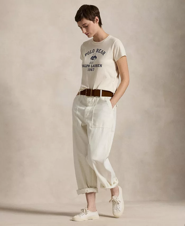 Alfani Polo Ralph Lauren Women's Polo Bear Cotton Jersey Tee Women's Fashion Shoes & Accessories