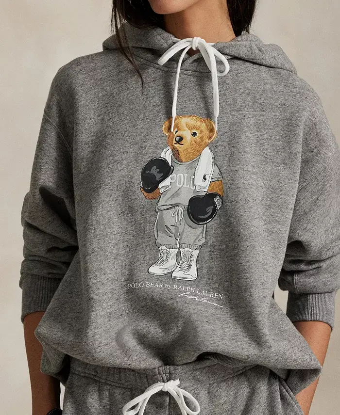 Alfani Polo Ralph Lauren Women's Polo Bear Fleece Hoodie Sweatshirt Women's Fashion Shoes & Accessories