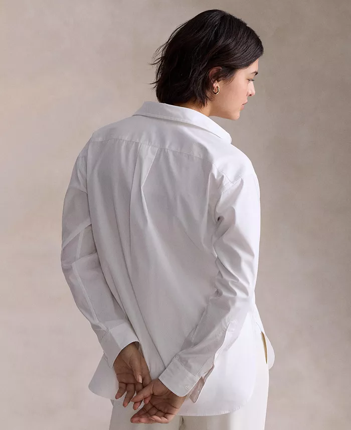 Alfani Polo Ralph Lauren Women's Relaxed-Fit Cotton Shirt Women's Fashion Shoes & Accessories